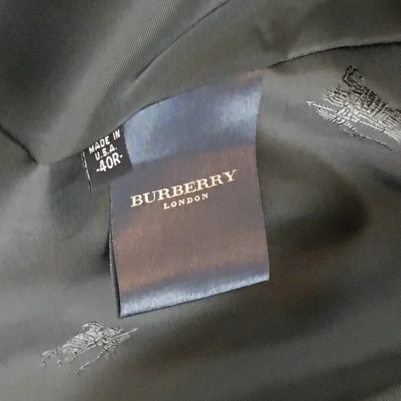 Burberry London Single Breasted Belted 100% Wool Car Trench Coat Size 40R - Picture 13 of 15